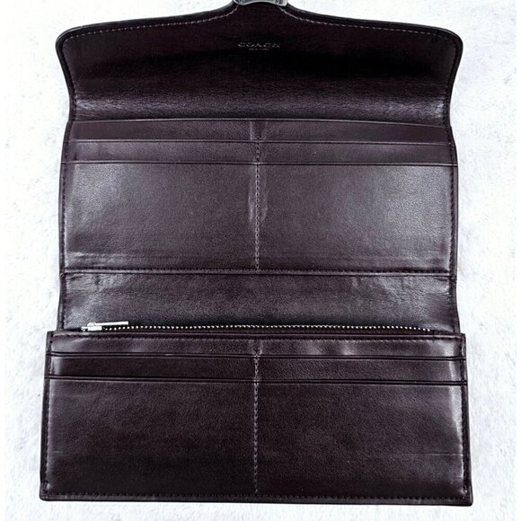 COACH 93983 Tabby Stone Pebble Leather Long Tri-Fold Wallet - Picture 13 of 15